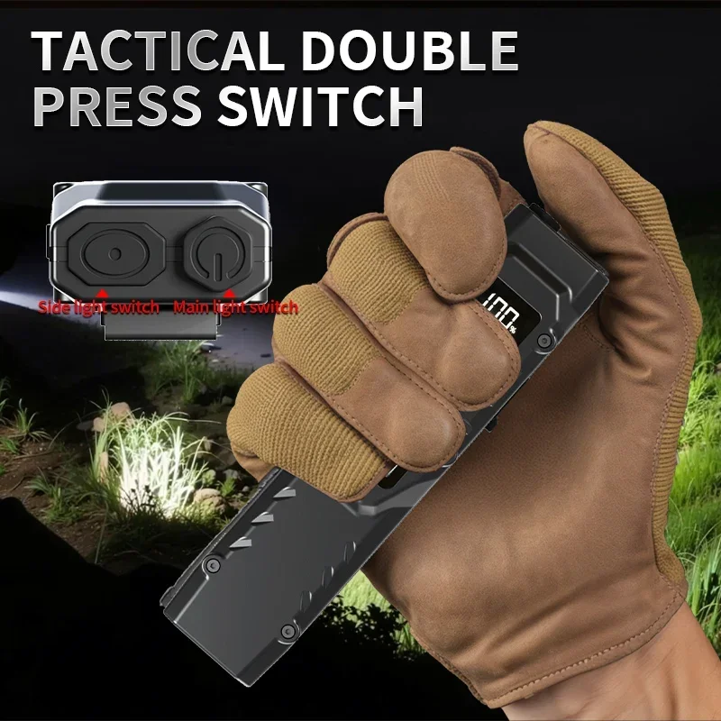 Portable LED Flashlight 800 Lumens USB Rechargeable Tactical Flashlight Lantern IPX4 Waterproof Led COB Work Light for Camping