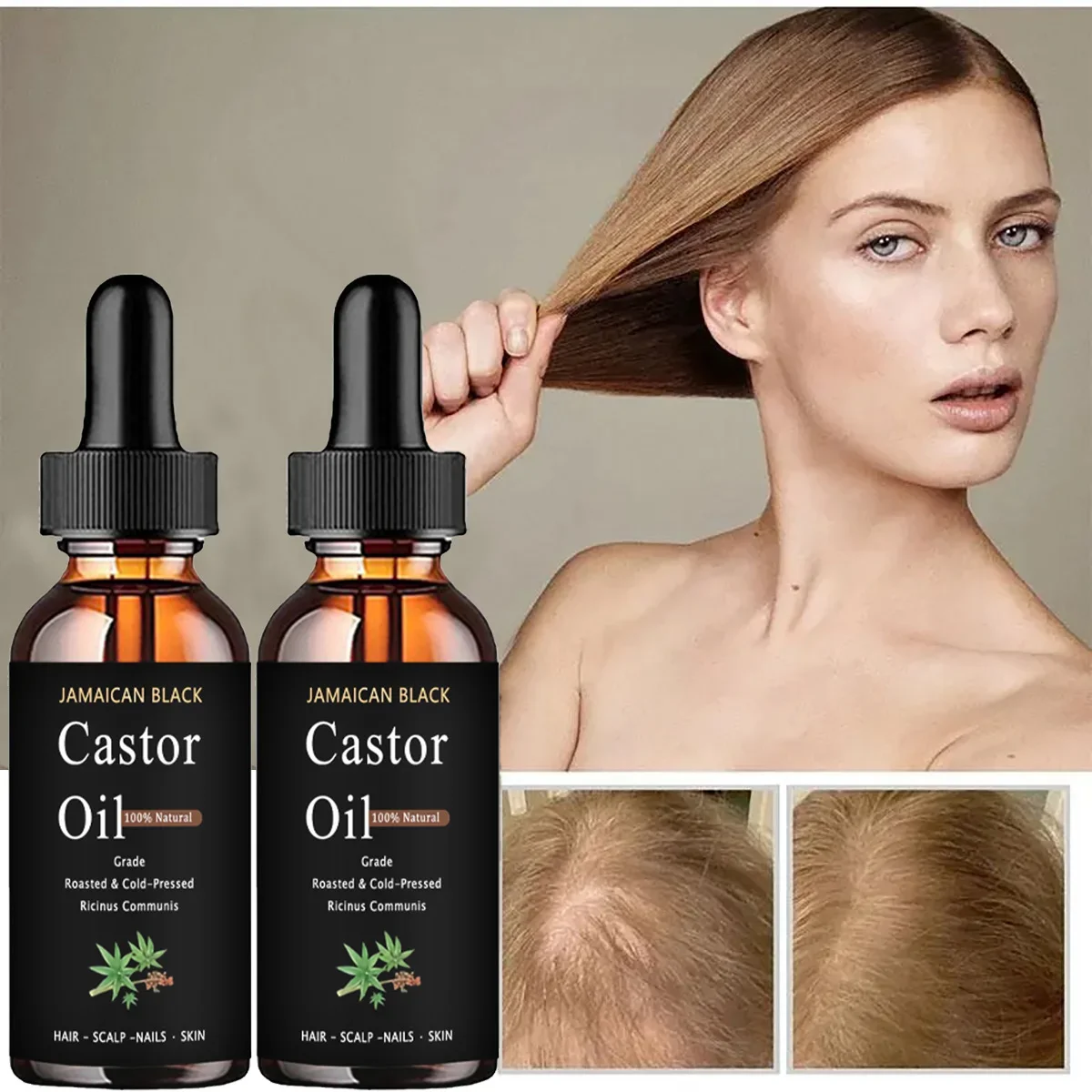 TRSTAY Jamaica Black Pure Natural Castor Oil Hair Treatment Moisturizing Scalp Care for Healthy Hair Environment Friendly