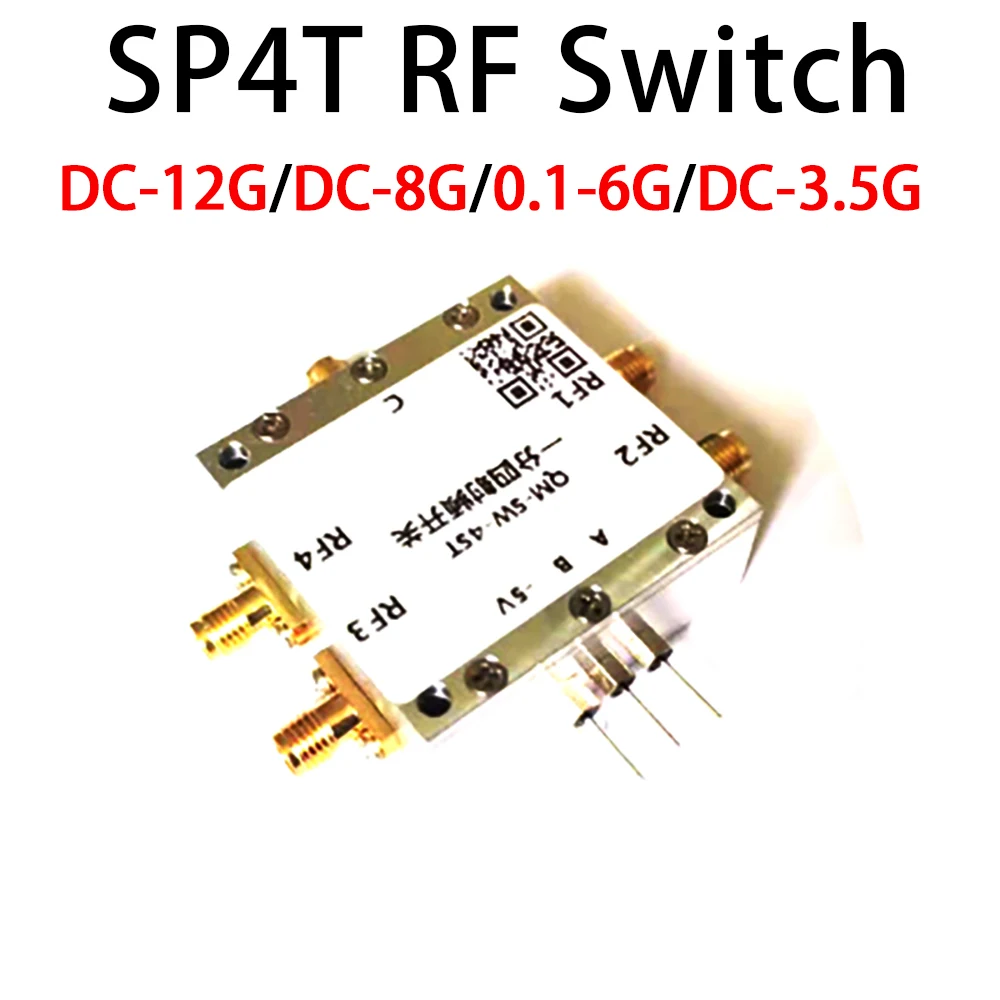 

SP4T RF Switch DC-8Ghz Electronic Signal Switchs Control For Ham Radio Amplifier Medium Wave, Shortwave FM VHF UHF Walkie Talkie