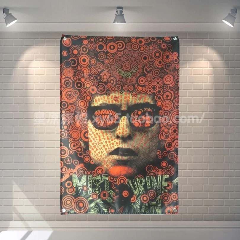 Large Rock Hip Hop Reggae Banners & Flags Tapestry Wall Art Metal Music Cloth Poster Bedroom Dormitory Decor Hanging Painting D0