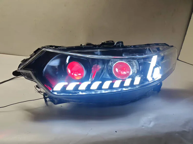 Car LED headlight angel eye for Honda Spirior Accord Acura 09-13 modified dynamic Turn signal