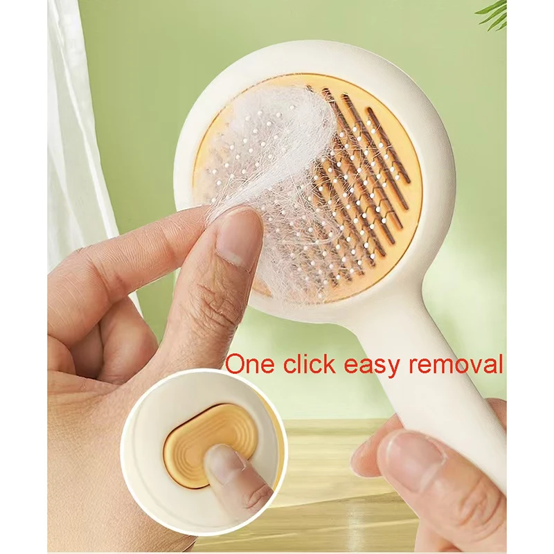 Cat Brush Self-cleaning Cat Brush Pet Hair Remover One Click Combs for Cats Hair Cleaning Pet Grooming Massage Dog Comb Brushes