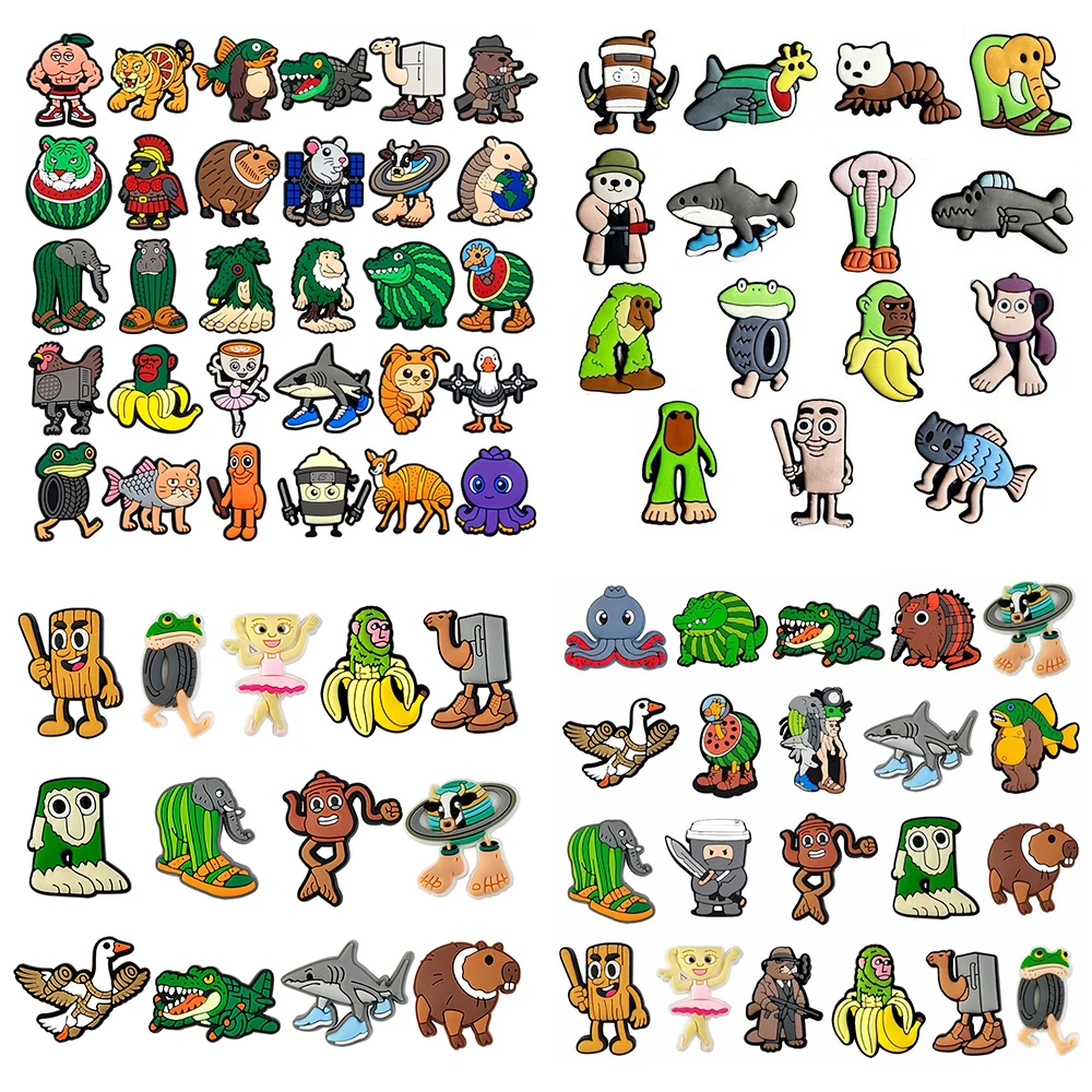 8-30 قطعة MINISO الإيطالية Brainrot مضحك الأحذية السحر الكرتون قباقيب الصنادل إكسسوارات الأحذية الديكور مشبك للأطفال هدايا الحفلات