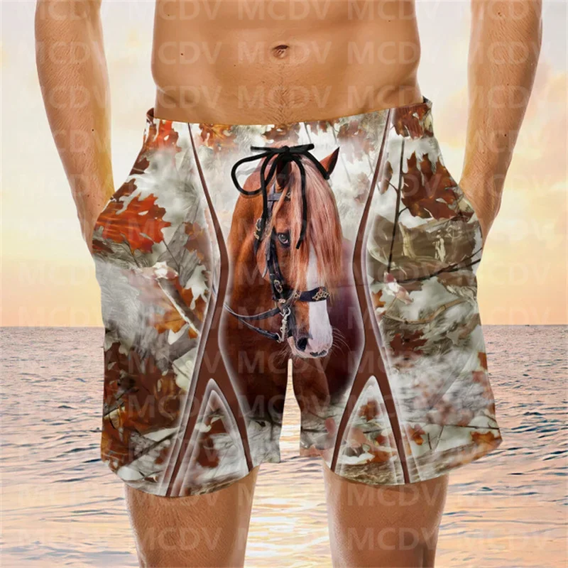 Love Horse Mens Boardshorts Gifts For Men Horse Swim Shorts