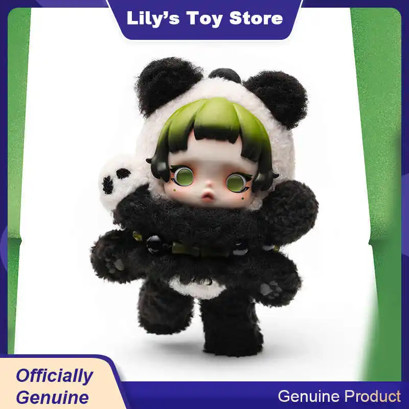 

Pop Mart Skullpanda Bear Lazy Doll Sp Series Hanging Card 100% Genuine Decor Collection Toy Keychain Cute Girl Surprise Gifts