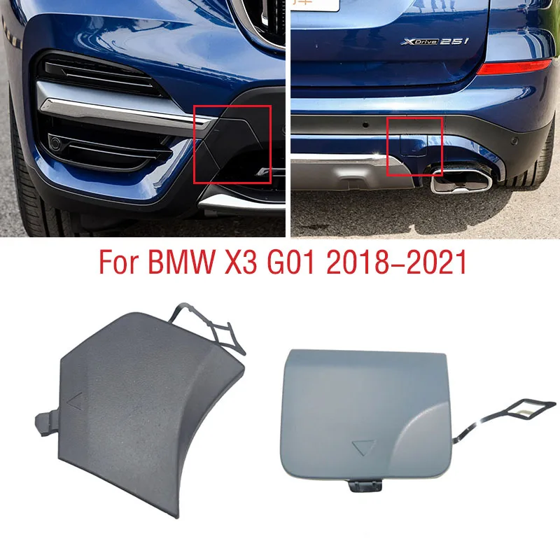 For BMW X3 G01 xDrive sDrive 25i 28i 30d 35d 35i XLine 2018-2021 Front Rear Bumper Tow Hook Cover Cap Trailer Hauling Eye Lid