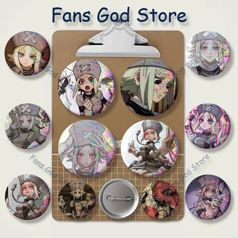 Anime E-Eishia Badges Creative Tinplate Button Pins Brooch Creative Quotes Badge Clothes Backpack Jewelry Gift