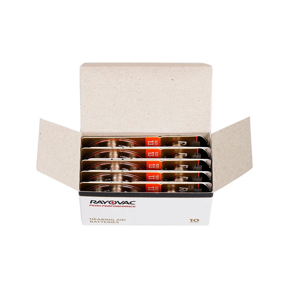 60 قطعة/صندوق Rayovac الذروة بطاريات السمع A13 13A 13 P13 PR48 الزنك بطارية الهواء #6