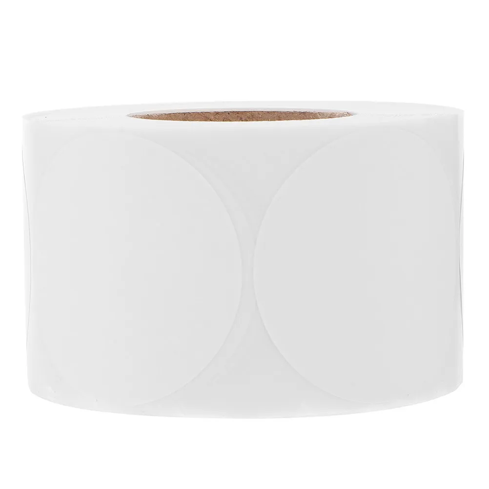 

500 шт. круглых самоклеящихся этикеток 25 мм, белые пустые наклейки для маркировки банок, бутылок, кодирования, учета запасов