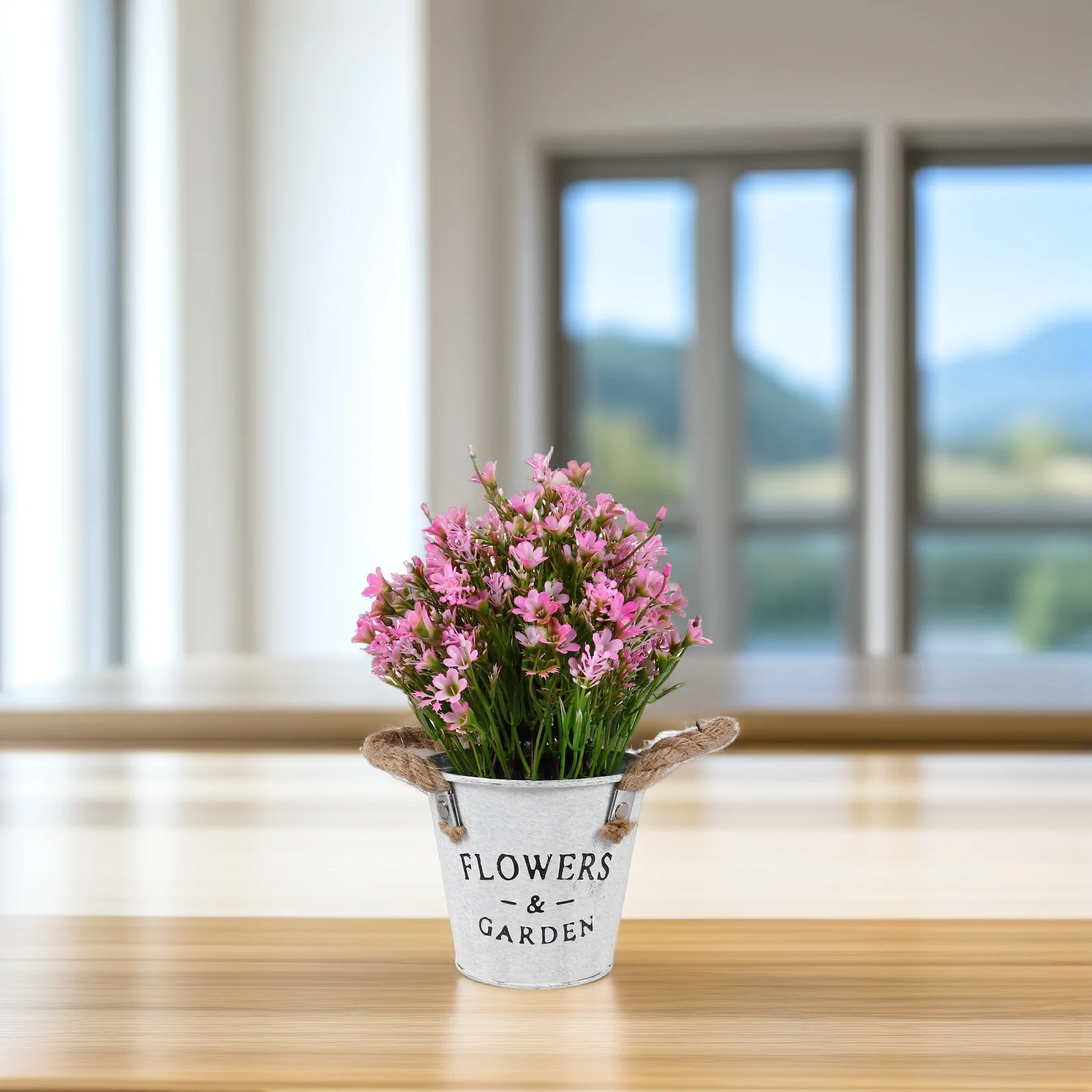 

1pc Artificial Potted Flowers Faux Plastic Lifelike DecorationSmall Exquisite Vivid Fashionable Safe