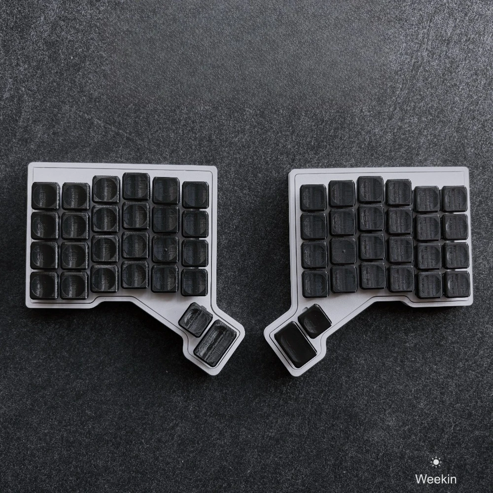 Weekin Gemini سبليت لوحة المفاتيح الميكانيكية السلكية الانظار التبديل Choc V1 RGB دعم قارورة برنامج مخصص لوحة المفاتيح الميكانيكية #5