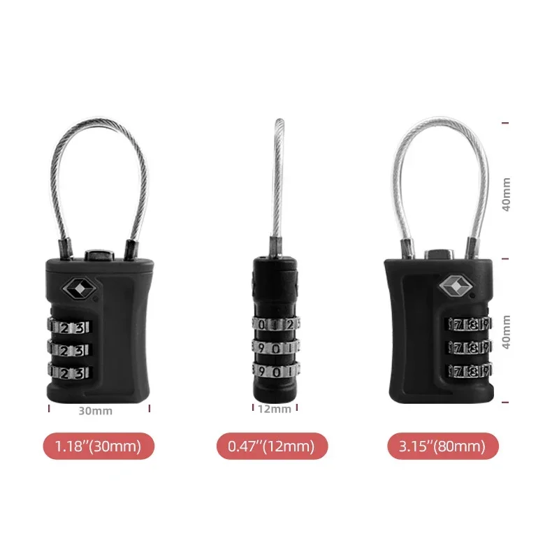 TSA Customs Padlock Smart Electronic Lock for Travel Luggage Password Changeable Lock Contrast Color Design Padlock