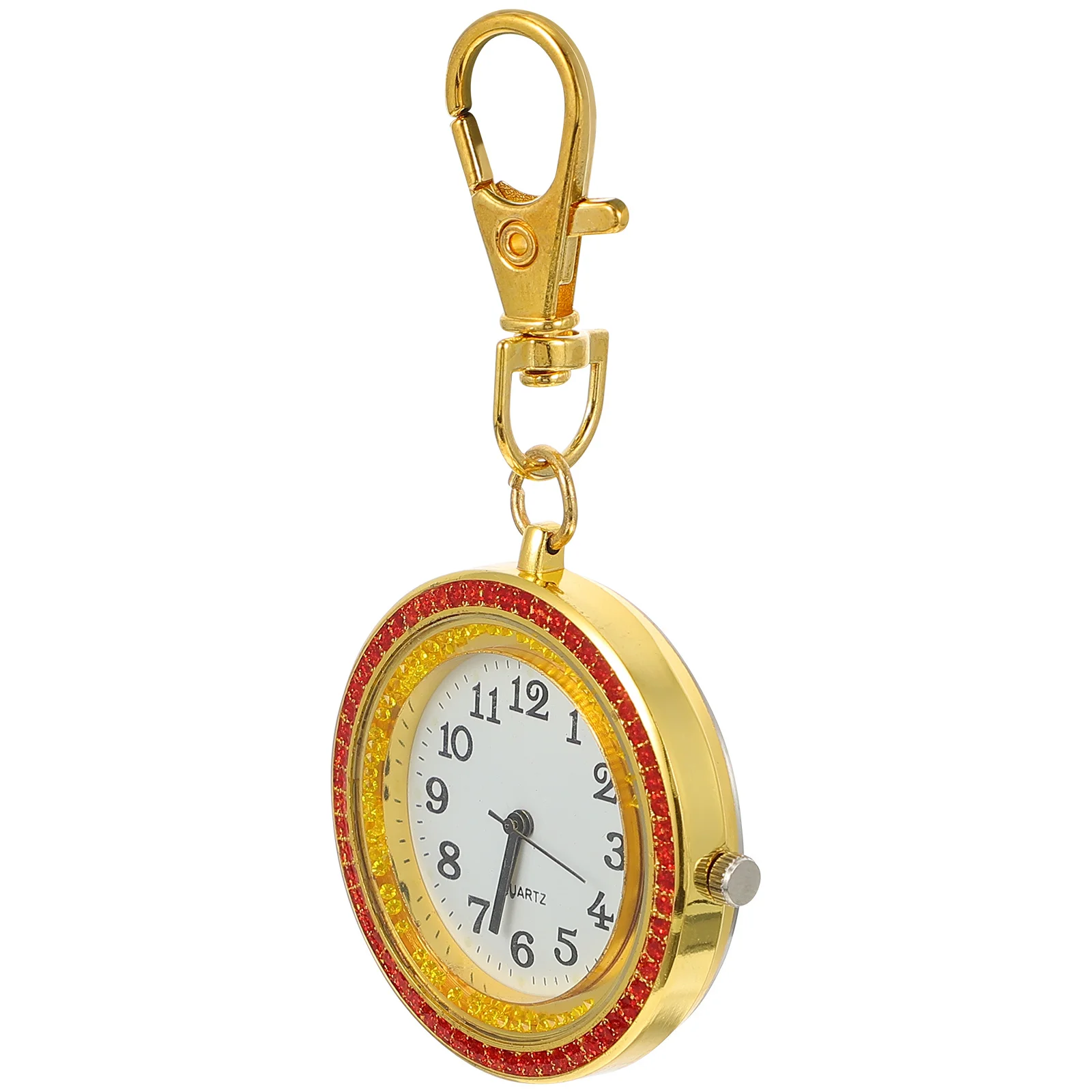 1 قطعة ساعة جيب كبيرة الحجم محمولة مصنوعة من خليط معدني مع تصميم ماسي وأرقام كبيرة هدية لساعة الجيب للطلاب المسنين #4