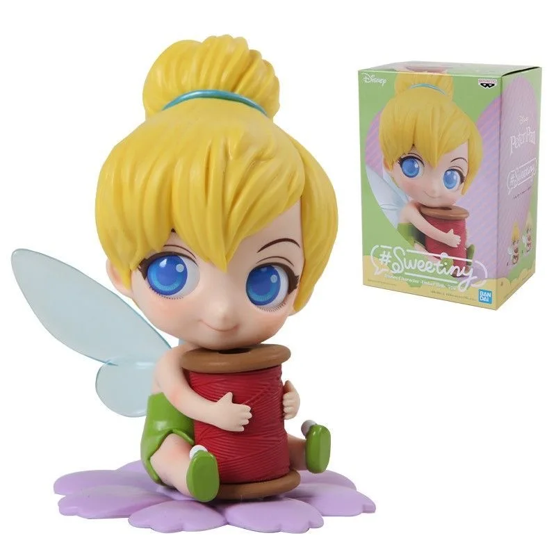 Bandai Original #Sweetiny Disney Characters Tinker Bell Action Figure Toys For Kids Gift Collectible Model Ornaments