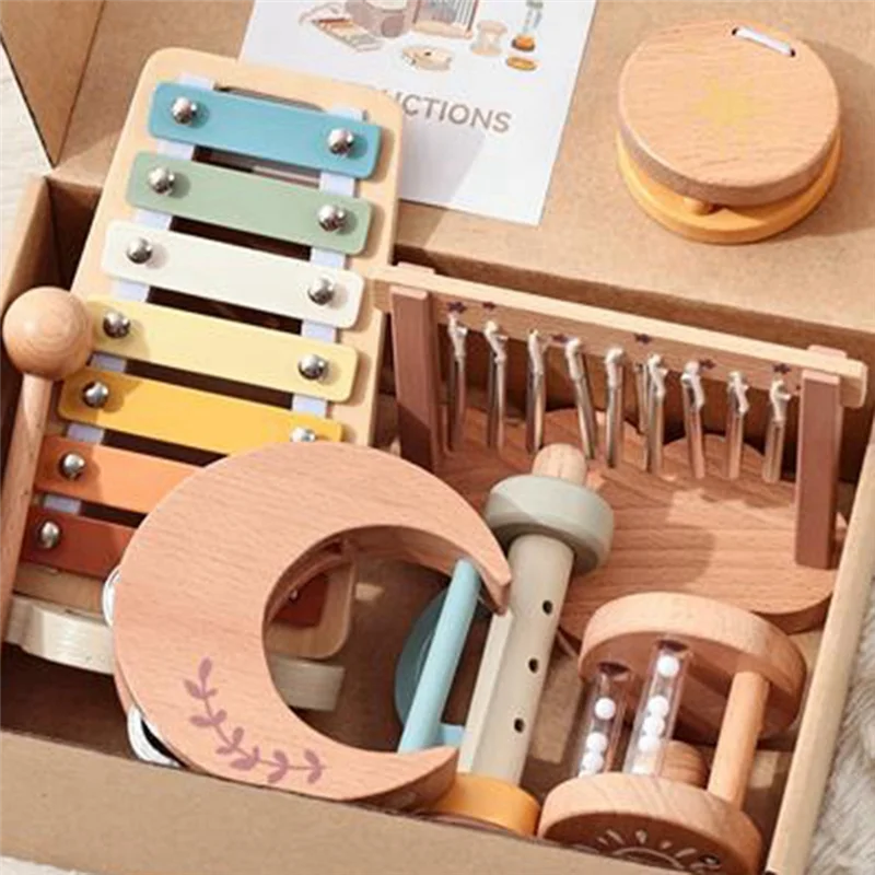 

A37Q-Children's Musical Toys Interest-Cultivating Children's Toys Wooden Children's Musical Instrument Toys Cloud Piano Music Se
