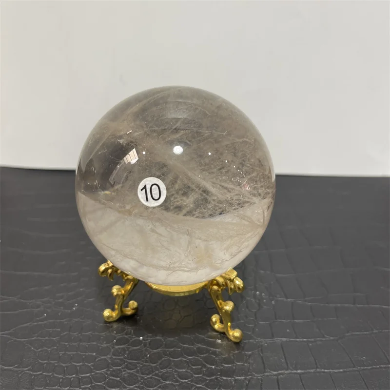 

8.6cm Natural Clear Quartz Brown Crystal Spheres Smoky Quartz Ball For Sale