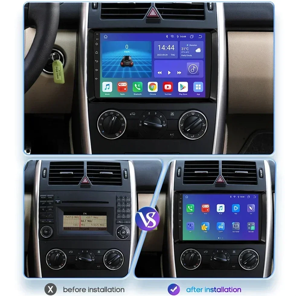 Android 14.0 Car Radio For Mercedes Benz B-Class B Class Viano 2 Vito 2 Vito 3 Sprinetr Multimedia Video Player Carplay Screen