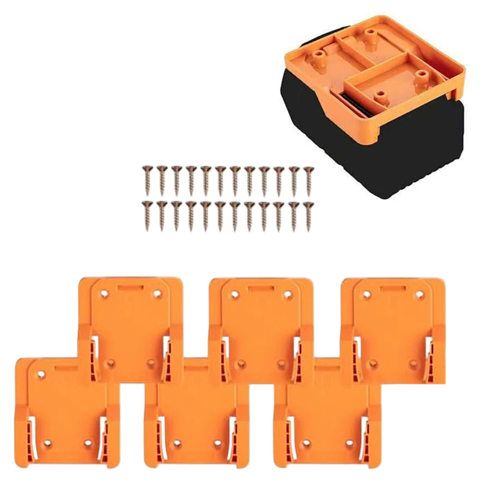 Li-ion Clip Battery Hanger Garage Organization Yellow 18V Battery Tool Hanger Easy Installation Robust Material