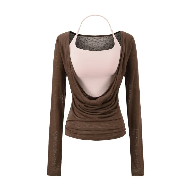 Gym Clothes Yoga Long Sleeve Cover Up For Women With Chest Pads Slim Yoga Sports Fitness Vest Breathable High Waist Leggings