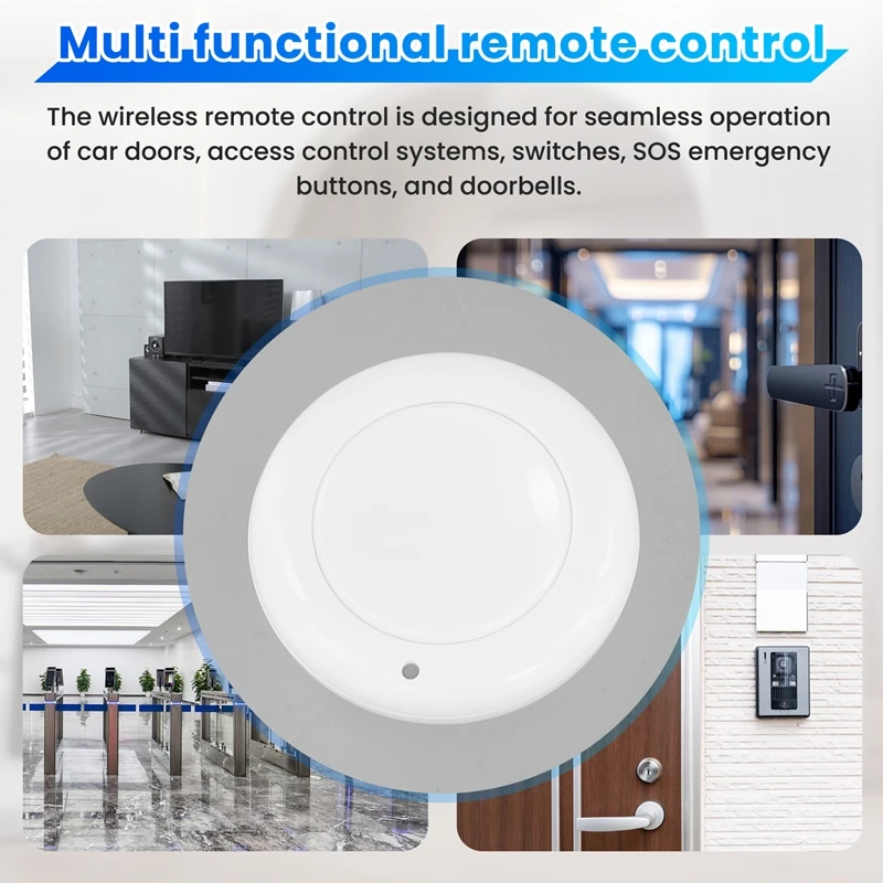 Control remoto inalámbrico de 433Mhz para puerta de coche, Control de acceso, interruptor de botón de pánico SOS y timbre