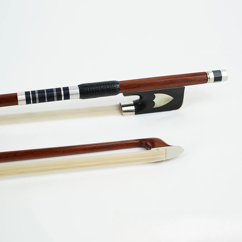 BOV-20 Sandalwood Violin Bow Pure White Ponytail 4/4 For piano