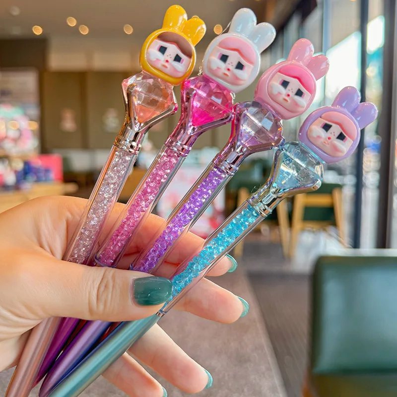 

1/4pcs New Kawaii Crybaby Labubu Ballpoint Multi Press Pen Cartoon Gel Pen Student Supplies Stationery Wholesale