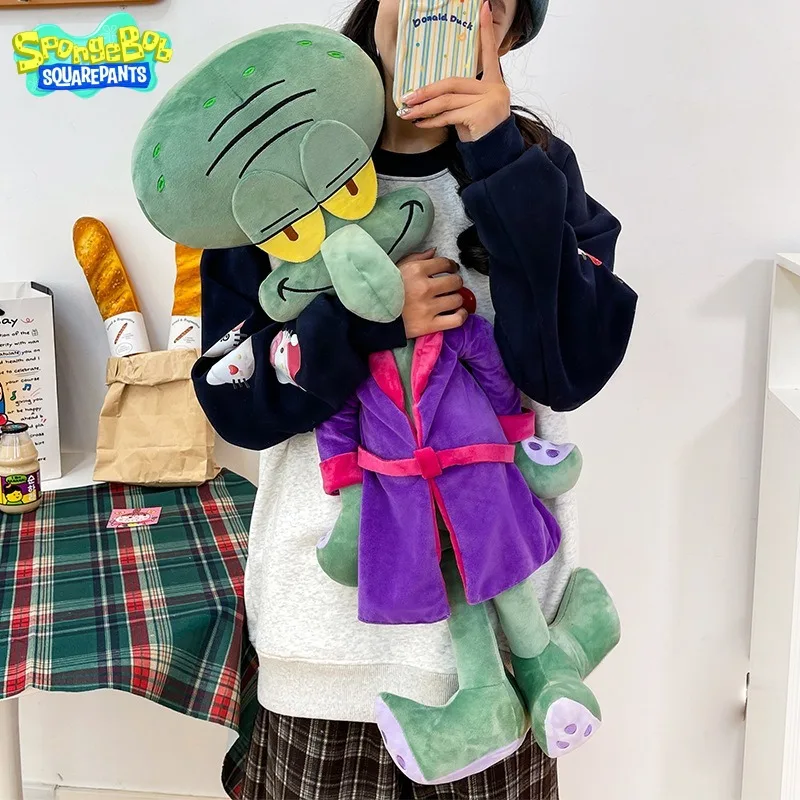 

40/60/75cm Big Size Squidward Tentacles SpongeBob SquarePants Anime Plush Stuffed Doll Kawaii Pillow Children's Holiday Gifts