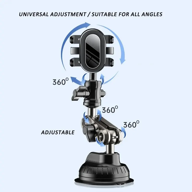 Car Phone Mount Video Recording Universal Magic Arm Suction Car Phone Holder Mount Windshield Window Glass Vlog Shooting