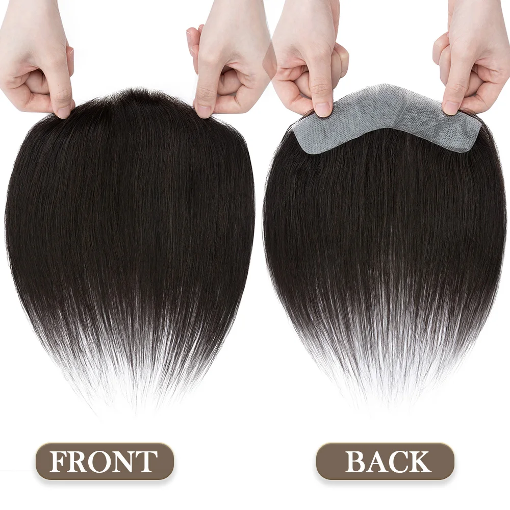 S-noilite-Toupet de Prothèse Capillaire pour Homme, Ligne de Cheveux, Boucle en V, Base PU, Postiche, Cheveux Naturels, Système de Remplacement Masculin, 4x18cm, 12g