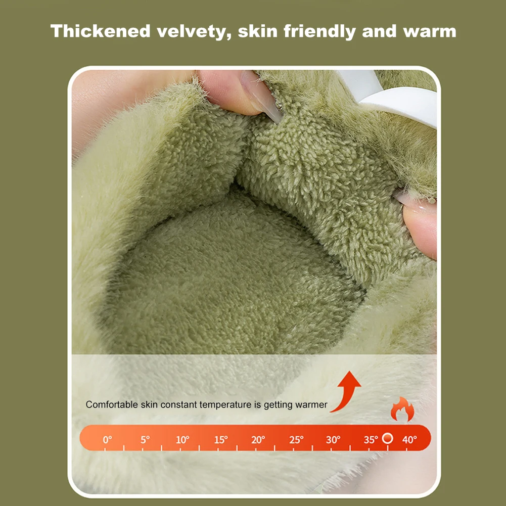 كبير العينين الكلب نعال قماش الحرارية جرو النعال مريحة غامض شباشب بصور حيوانات فروي مغلق تو النعال لخريف شتاء