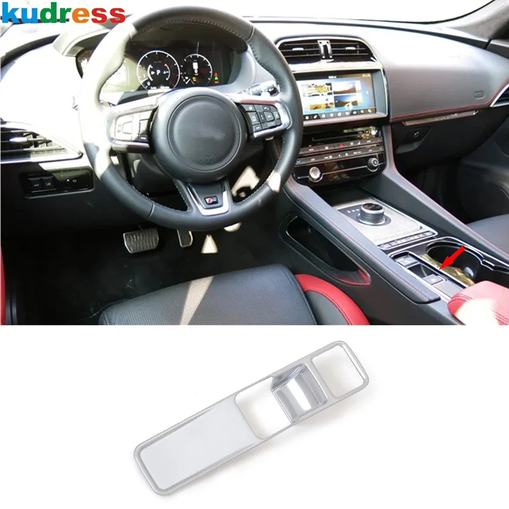 Car Electronic Park Handbrake Hand Brake Panel Cover Trim For Jaguar F-Pace 2016 2017 2018 Carbon Fiber Interior Accessories