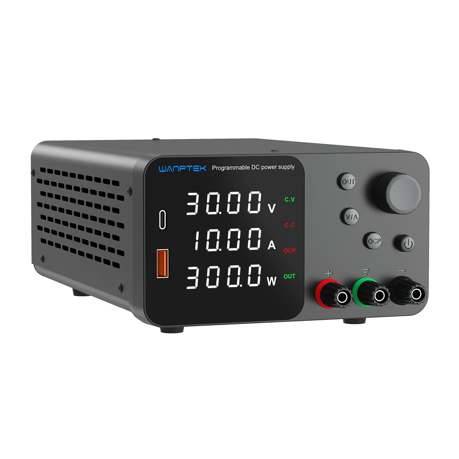 Variable DC Power Supply 30V 10A Bench Power Supply with 4-Digits LED Display Adjustable Switching Power Supply