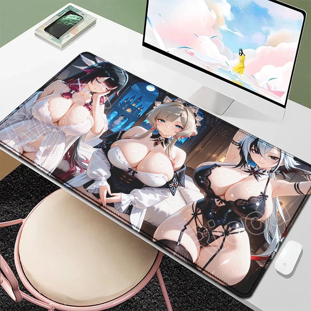 Columbina Genshin Impact Xxl HD Sexy Anime Girl Mouse Pad Hentai Mousepad E-Sports Desk Mat PC Large Playmat Cute Girl Mouse Mat