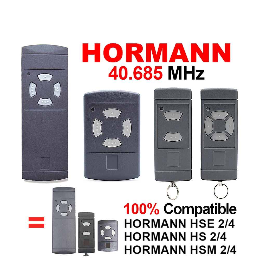 HORMANN 40,685 mhz HS4 HSE2 HSM4 Garage Door Remote Control Duplicator Grey Button HORMANN HS4-40 HSE2-40 HSM4-40 Gate Opener