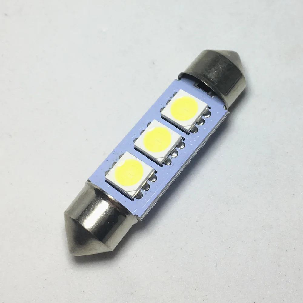 

1pcs White Car Auto Festoon led 36mm 39mm 41mm Festoon Dome LED Reading Lights 5050 3-SMD Chip Light Bulbs DS 12v