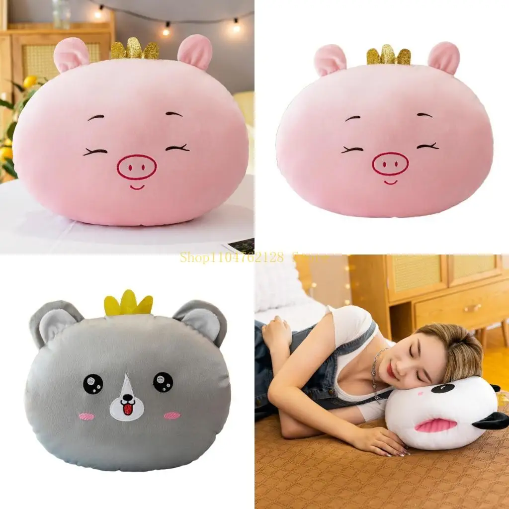 

Мультяшная грелка для рук, подушка с милой свиньей, пандой, медведем, подушка для сна, украшение для дома, спальни, общежития,