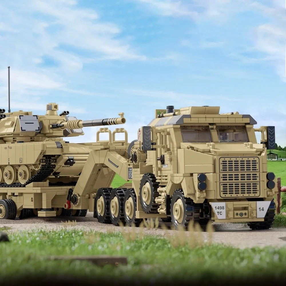 3580PCS Military M1070 Gepanzertes Fahrzeug Bausteine Set, Transporter Tank Träger Auto Montage Ziegel Modell Kit Erwachsene Kinder Geschenk
