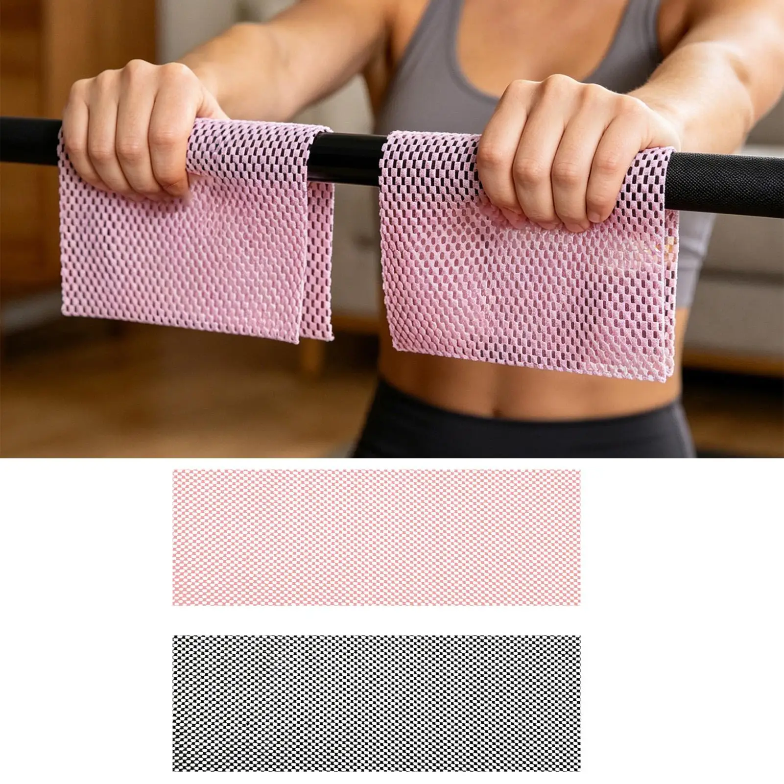 Non-Slip Hand Grip Mat 2 Pieces Textured Portable Foldable Hand Grip Floor Fitness Pads For Yoga Pole Dancing Pull Up Dumbbell