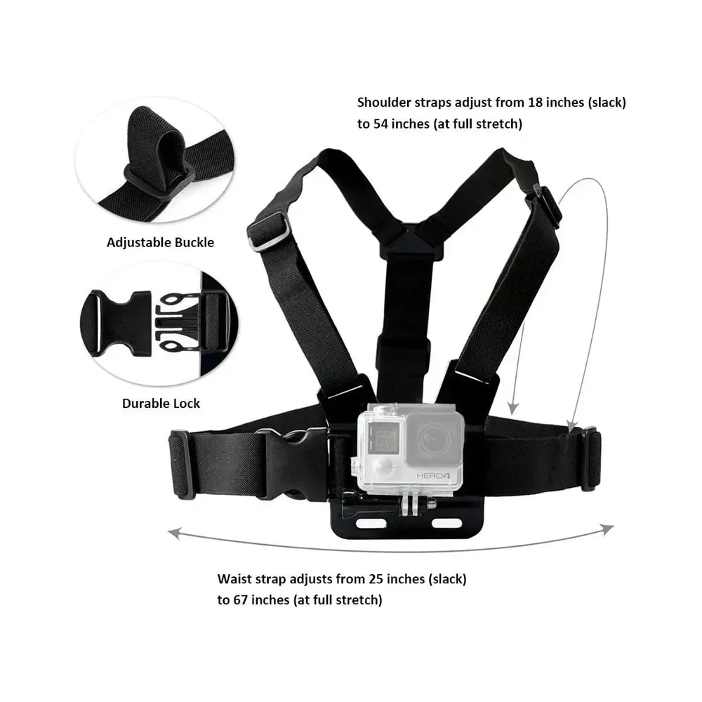 Chest Harness Mount Strap Expansion Adapter Fixed Frame Bracket For DJI OSMO Pocket 3 Action Camera Accessories