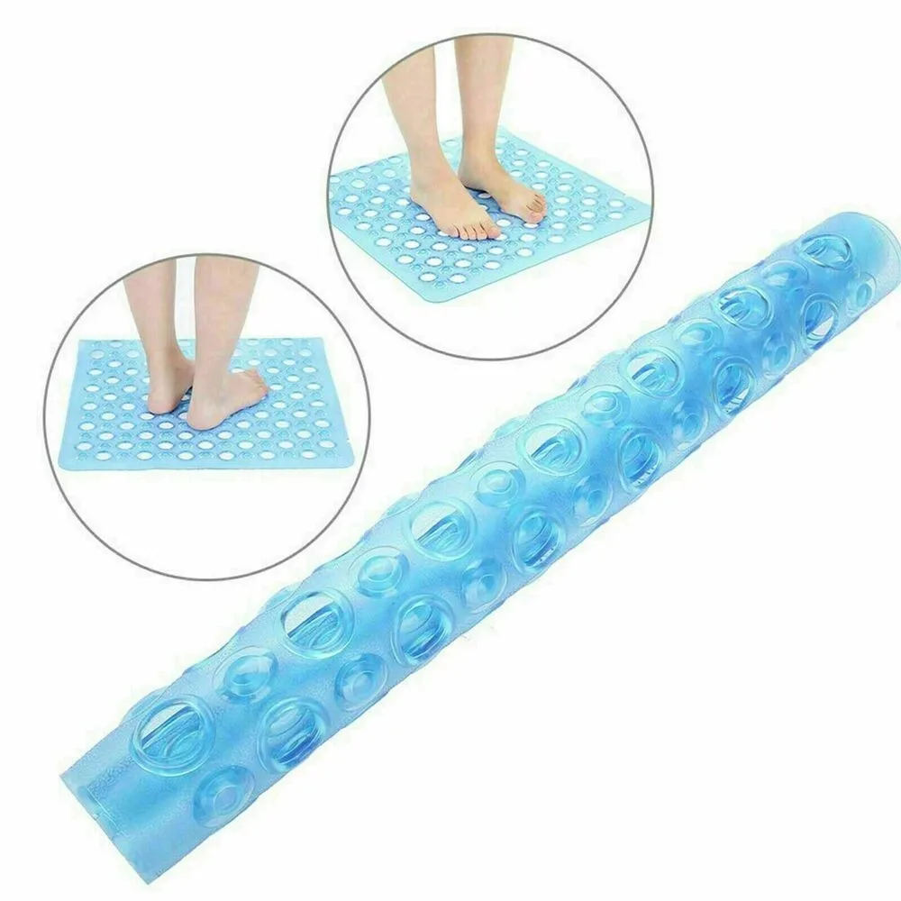 Square Shower Mat Massage Point Rubber Large Bath Mat with Suction Cup Non Slip Bathtub Mats Bathroom Supplies