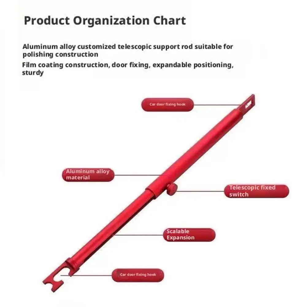 

Кронштейн для крепления двери автомобиля 32-48 см, выдвижной регулируемый инструмент для двери, стержень для ремонта багажника, поддержка для крепления алюминиевой крышки автомобиля Holdi B8r2