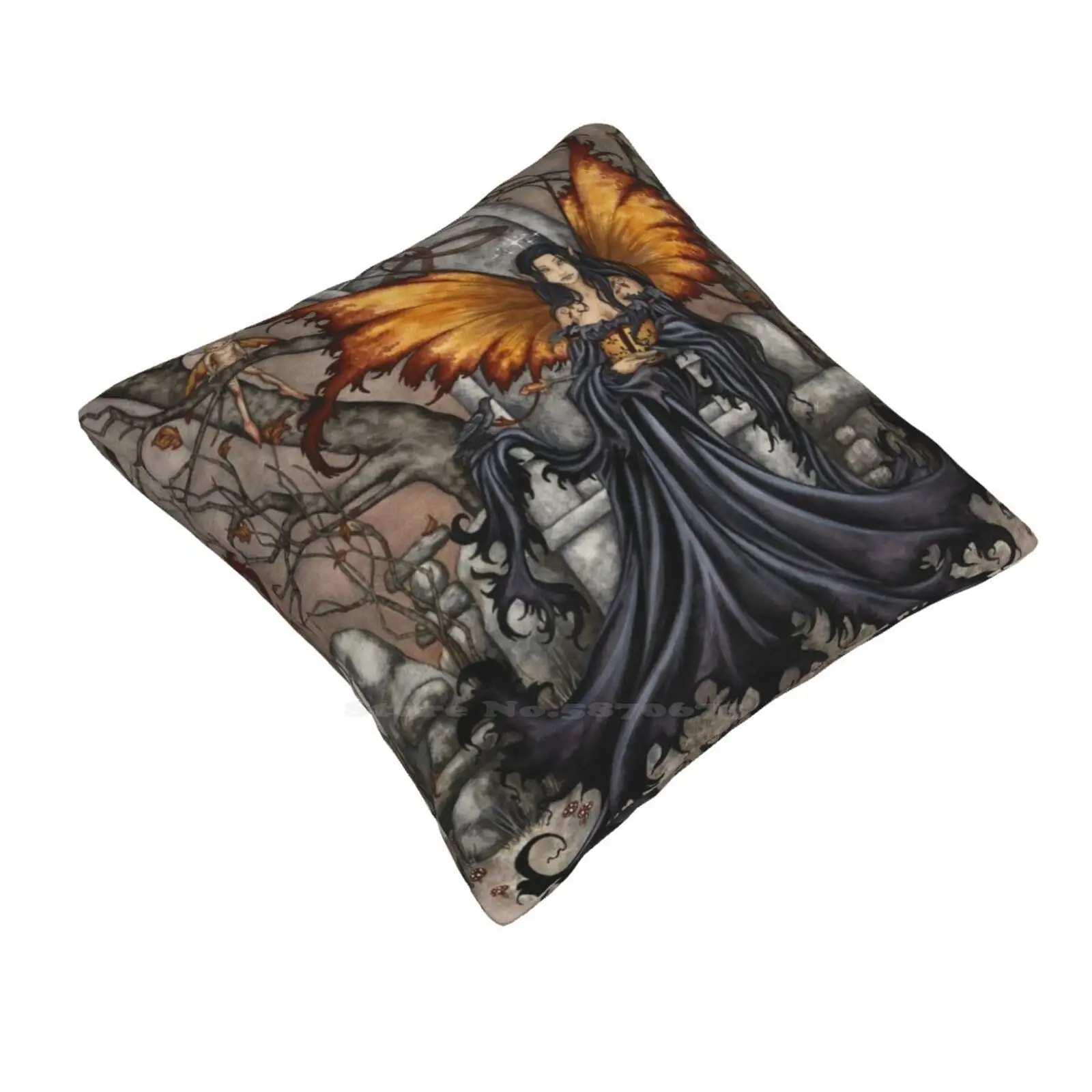 Queen Mab Home Sofa Car Waist Throw Pillowcase Fairy Tale Amy Brown Pixie Greenman Forest Wood