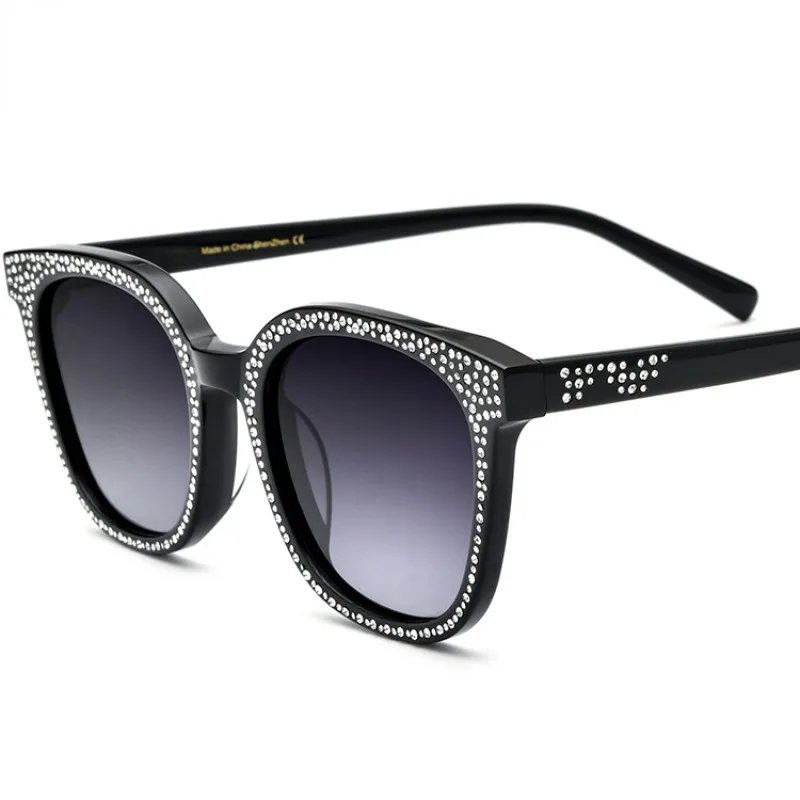 24 New Diamond Plate Sunglasses Unisex Square Polarized Sunglasses Star Driver Driving Glasses High-end Travel UV Protection.