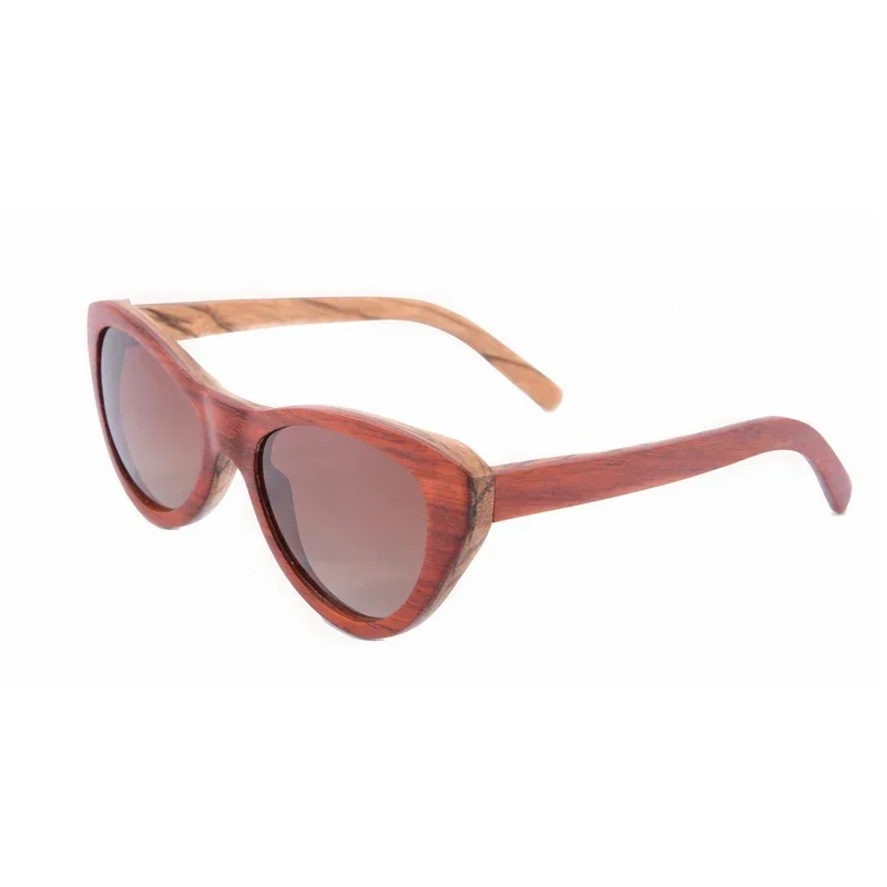 Shinu Brand Sunglasses Polarized Women Design Vintage Handmade Nature Wooden Sunglasses Men Cat Eyes Sun Glasses Shades