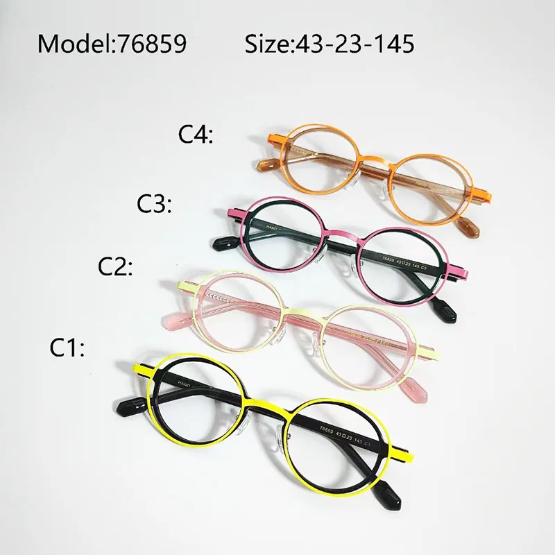 Designer niche glasses frame fashion round face men's and women's optical prescription glasses retro small round frame literary