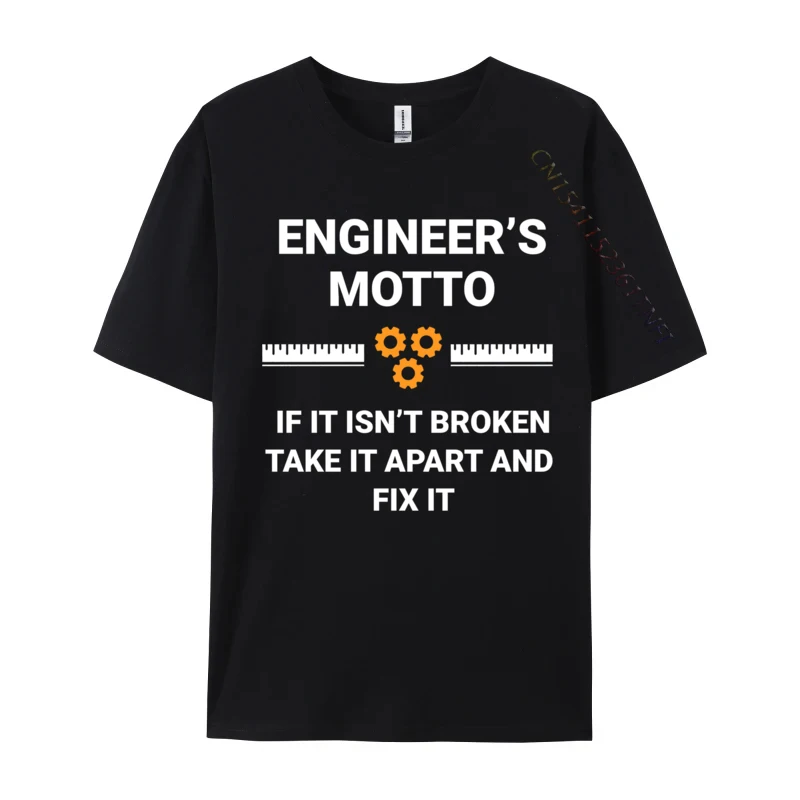 Funny Sarcastic Engineering Engineer Is Motto Funny Sailing Heartbeat Tops Shirt Slim Fit Printed Men's T Shirts Leisure Tops