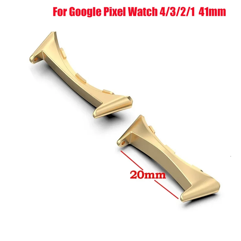 1 Paar Uhrenarmband-Verbindungsadapter für Google Pixel Watch 4/3 41mm 45mm Zubehör Metall-Smartwatch-Adapter Ersatz