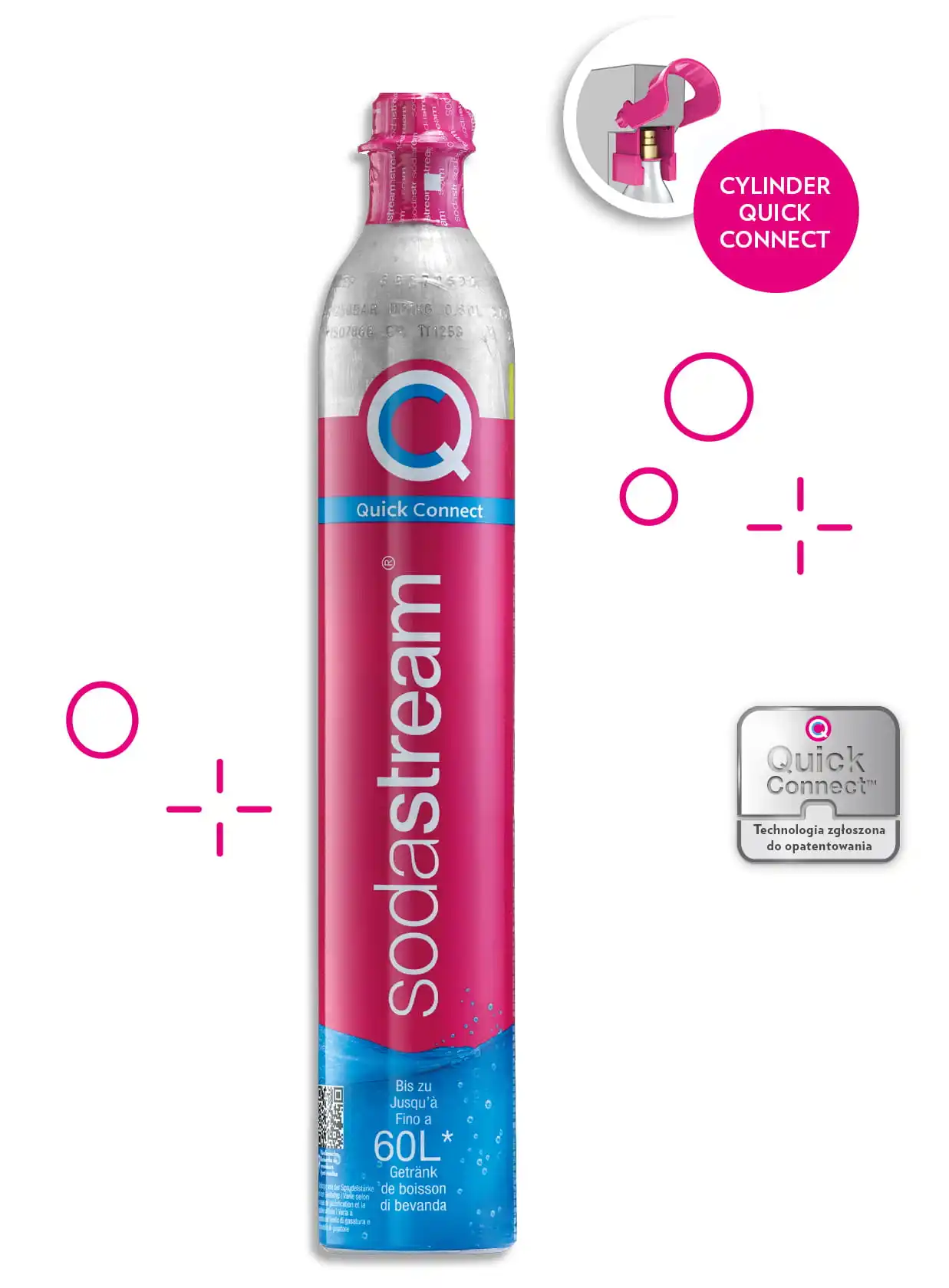 زجاجة تشبع تيرا SODASTREAM ، FX1L فتيل 2x0 ، 5L LH Plus 3x شراب