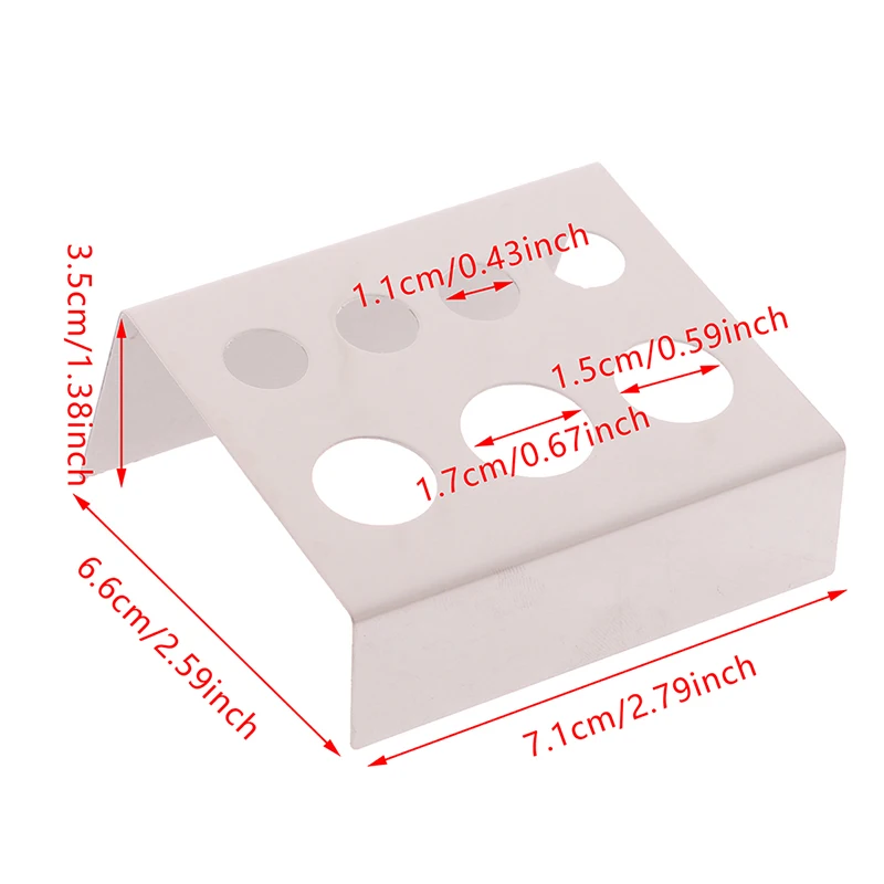 7 отверстий, прямоугольная крышка из нержавеющей стали для тату-чернил, пигментных чашек, колпачков, держатель, контейнер для хранения, стойка, аксессуары для татуировок