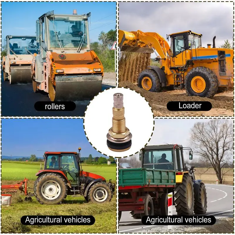 2024 Tractor Valve Stem TR618A Tire Valve Stems Brass Tubeless Tire Valve Stems Tools For Tractor Industrial Agricultural Tires